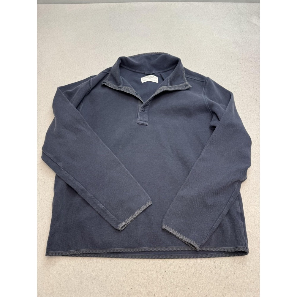 REI Cooperative Pullover Mens Large Blue Long Sleeve Waffle Knit Casual Top